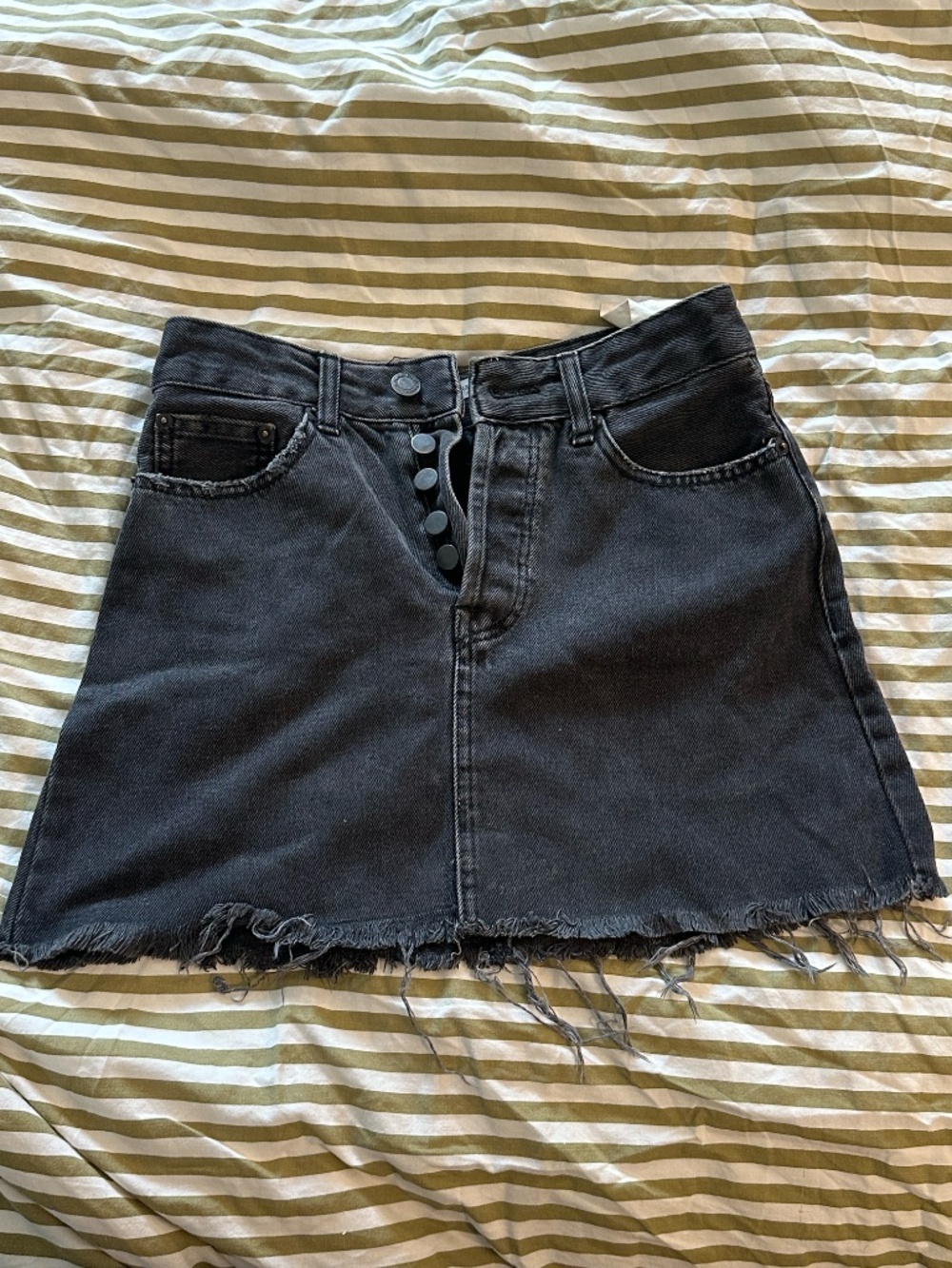 Bershka Black Denim Mini Skirt